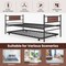 Costway Twin Size Metal Daybed with Trundle Mattress Foundation Heavy-Duty Sofa Bed